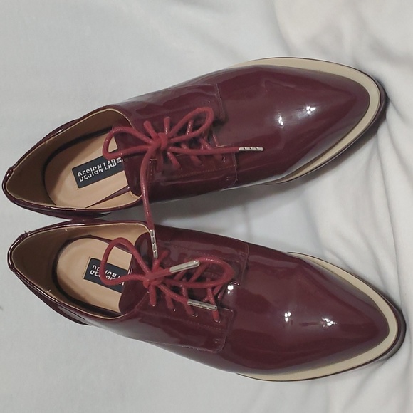 DESIGN LAB by Lord & Taylor poited toe wedge Shoes 7 Red Maroon - Picture 4 of 8